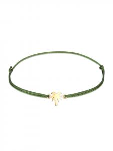 Elli Браслет из серебра 925 пробы с изображением пальмы зеленого цвета