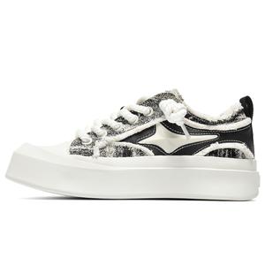 Повышающие рост амортизирующие устойчивые к истиранию дышащие нескользящие низкие скейтборд кроссовки унисекс REPUSEN, черный [Коробка]