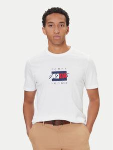 Футболка regular fit Linear Flag MW0MW41338 Tommy Hilfiger, белый