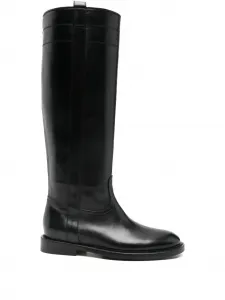 Кожаные сапоги Anna F., черный