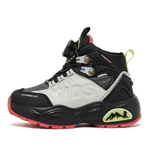 Теплые, износостойкие и водостойкие детские баскетбольные кроссовки с высоким голенищем HOBIBEAR, черный