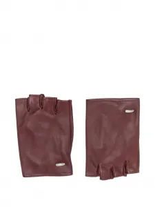 Кожаные перчатки-митенки Our Legacy, красный