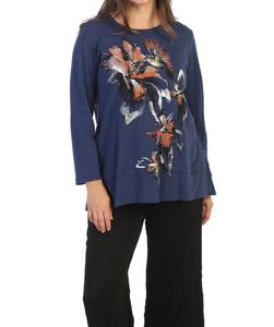 Джимсовый многослойный топ из хлопка Jess & Jane, Denim