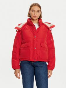 Пуховик свободного кроя Lee, красный