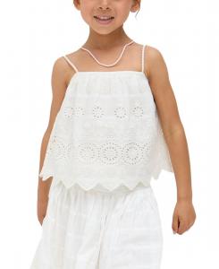 Топ Rufa на тонких бретелях в клетку оконная рама Raffya Kids, White