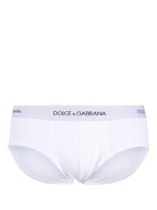 Dolce & Gabbana трусы-брифы с логотипом, белый