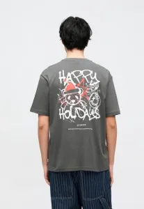 Футболка с рождественским принтом из онскиффа Only & Sons, Grey