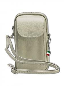 Наплечная сумка Florence Umhängetasche, Handtasche Leder beige ca. 12cm