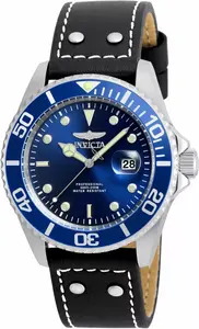 Мужские кварцевые часы Pro Diver 22068 с тремя стрелками и синим циферблатом Invicta, black