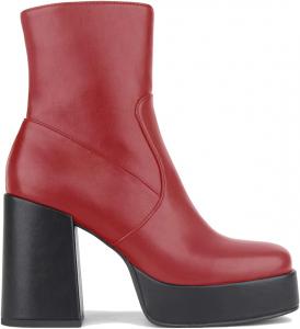 Женские высокие ботильоны FOWT на платформе, черные, с высокой массивной подошвой, короткие ботинки с квадратным носком, кожаные, водонепроницаемые, с боковой молнией, для улицы, повседневной моды, работы, вечеринок и танцев, размеры 4-16 US