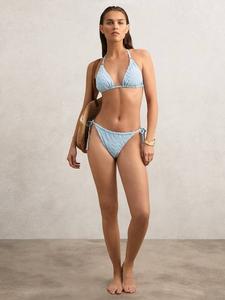 Wynee бикини-трусики с текстурированной тканью и завязками по бокам Reiss, Blue