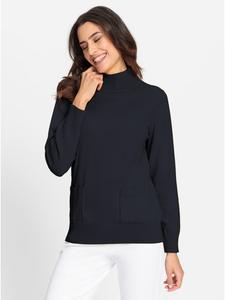 Свитер с воротником-стойкой темно-синего цвета WITT WEIDEN