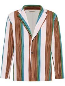 Плиссированный блейзер Homme Plissé Issey Miyake, коричневый