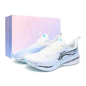 Wuyue амортизирующий нескользящий коврик для покрытия Low top Casual Physical Fitness Test, медицинский осмотр, городские поездки LINING, белый синий (розовый фиолетовый special shopping bag)