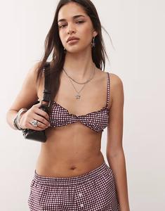 Бюстгальтер в клетку tiga Motel