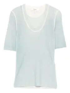 Футболка тонкой вязки Chloé, синий