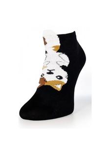 Носки COFI 1453 Kurze Socken mit Katzenmuster für Damen Freizeitsocken Schöne, черный