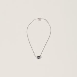 Металлическое ожерелье MIU MIU, черное