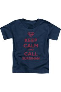 Футболка с Суперменом для малышей с коротким рукавом Gildan, темно-синий