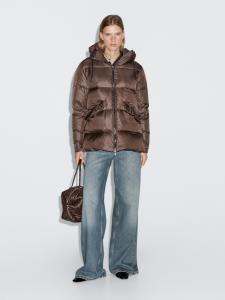 Водоотталкивающая куртка-пуховик Massimo Dutti, коричневый