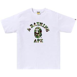 Футболка BAPE ABC Camo College Tee, White/Green