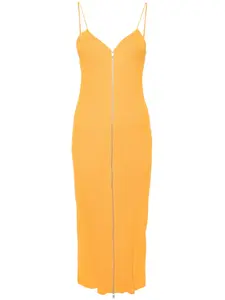 Трикотажное платье на молнии JIL SANDER, оранжевый