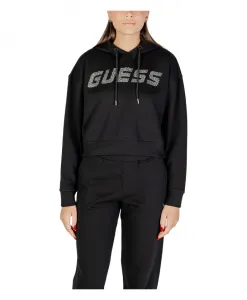 Худи с стразами для женщин Guess, черный