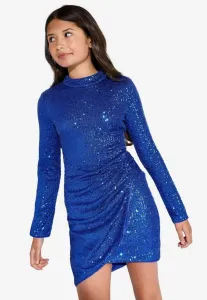 Коктейльное платье с пайетками и драпировкой/вечернее платье Lipsy, Blue