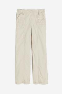Брюки H&M Canvas Cargo, светло-бежевый