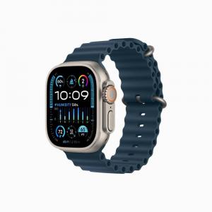 Умные часы Apple Watch Ultra 2, 49 мм, GPS+Cellular, Natural Titanium Case/Blue Ocean Band