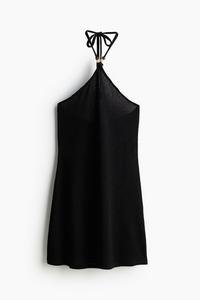 Платье H&M Bead-detail Halterneck, черный