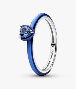 Кольцо Pandora Blue Chakra Heart, синий/серебро