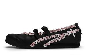 Onitsuka Tiger Мексика 66 walking planet, цветочный принт, устойчивые к истиранию, низкие, повседневные кроссовки women's черный розовый