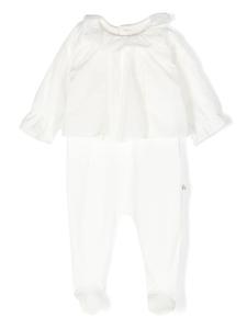 Bonpoint пижама с оборками на воротнике, белый