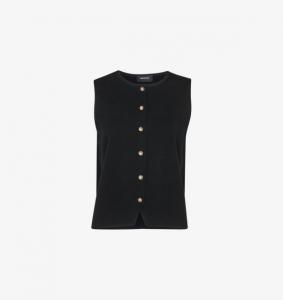 Топ без рукавов Lucy из хлопковой смеси Whistles, черный