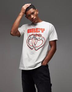 Футболка cuffs бежевого цвета Obey