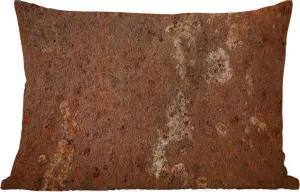 Подушка для улицы - коричневая - оранжевая - абстрактная - винтажная - ржавчина - узор - 50x30 см - водонепроницаемая - подушка для отдыха - подушка для дивана - украшение для гостиной MuchoWow