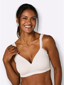 Бюстгальтер с подушечками без косточек в цвете экрю Naturana