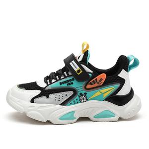 Нескользящие, легкие, амортизирующие, низкие детские кроссовки для повседневной носки BOBDOG, черный/зеленый