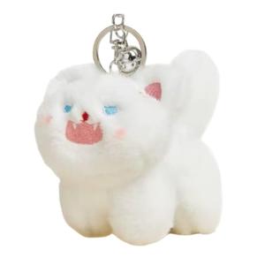 Свирепый и милый котенок плюшевый кулон 7см высота Small bubble, белый