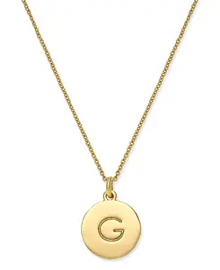 Ожерелье с подвеской в виде инициалов, позолоченное 12 карат, 17 дюймов + удлинитель 3 дюйма Kate Spade New York, g
