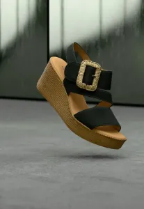 Сандалии на платформе Gabor, Schwarz/Natur