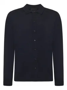 Шерстяная рубашка Zanone, синий