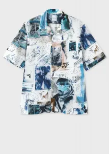 Рубашка с открытым воротником "Фотоистория"