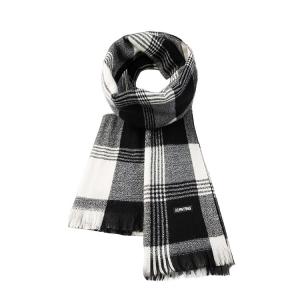 Вязаный шарф унисекс, Black White