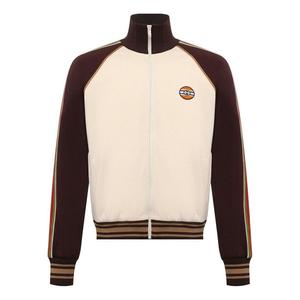 Куртка technical jersey zip-up jacket with web 'beige brown' Gucci, бежевый