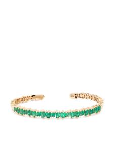 Браслет-кафф Bold из желтого золота с изумрудами Suzanne Kalan, золотой