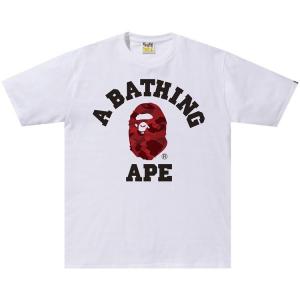 Футболка BAPE Color Camo College Tee 'White/Red', белый