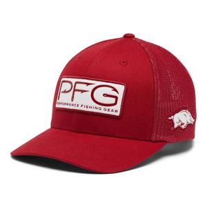 Мужская кепка Columbia Cardinal Arkansas Razorbacks PFG Hooks Flex Hat
