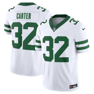 Мужское белое джерси Michael Carter New York Jets Legacy Vapor FUSE Limited Nike